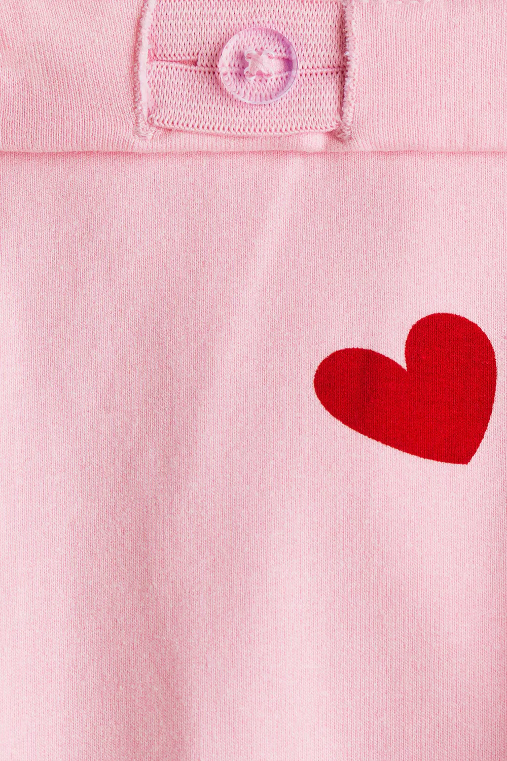 Леггинсы с мягкой ворсистой поверхностью H&M, Pink/Hearts — фото 2