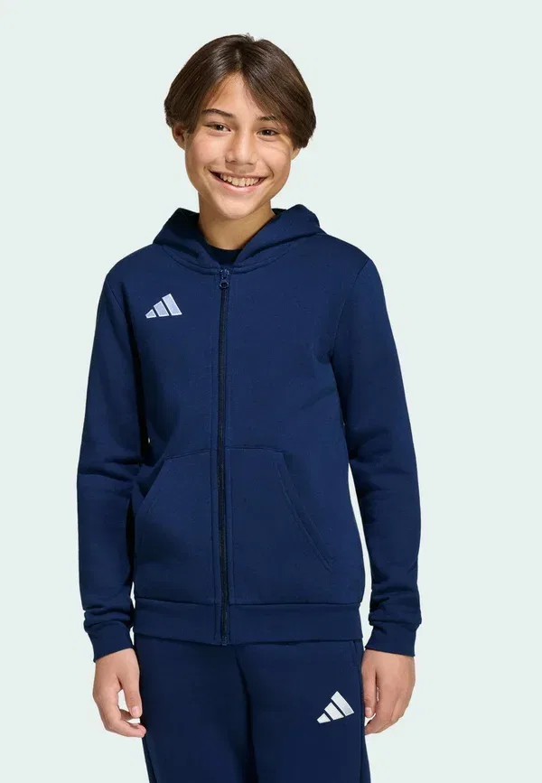 Детская толстовка на молнии Entrada26 унисекс - свитшот на молнии Adidas Performance, белый/темно-синий