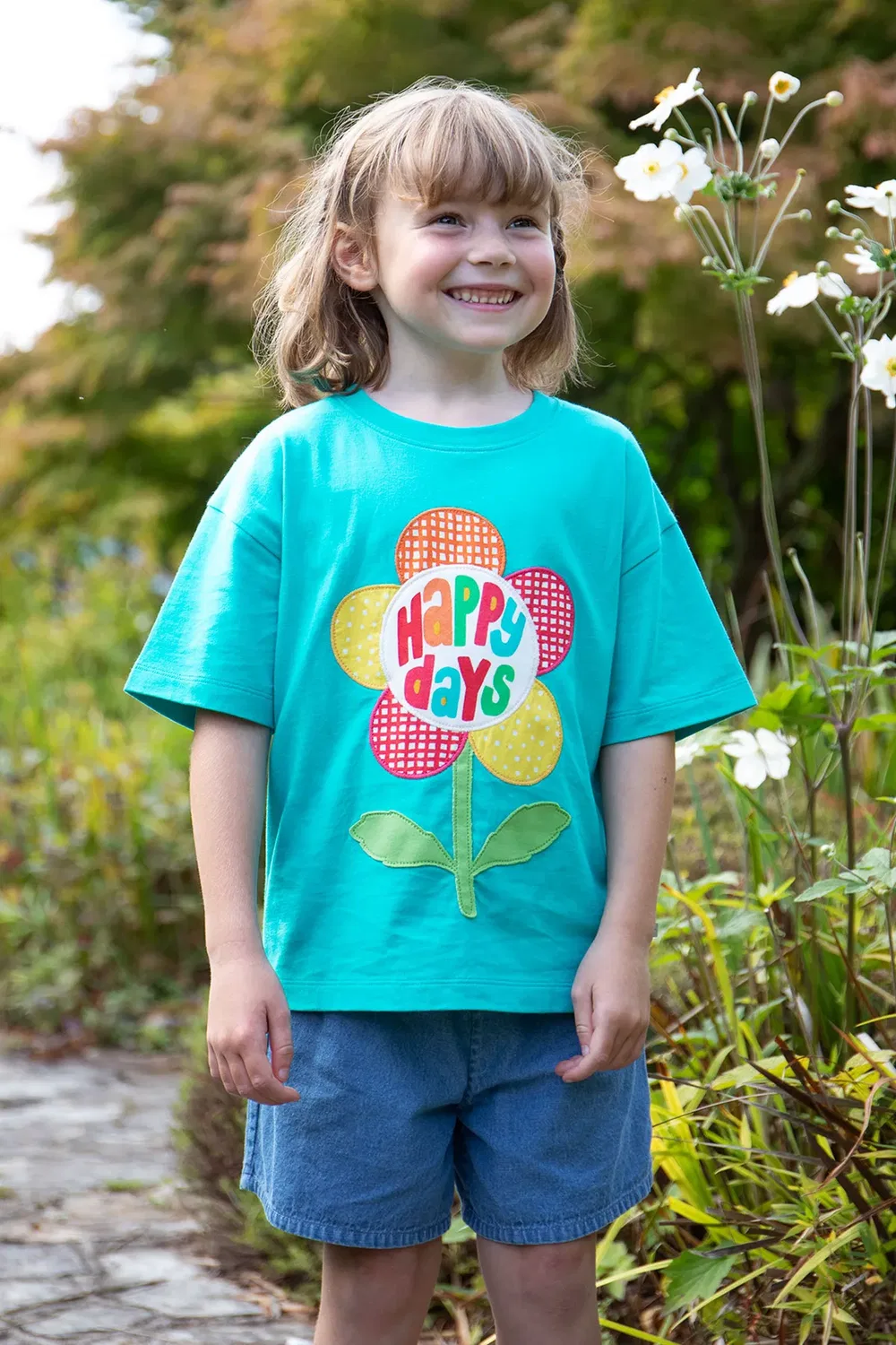 Детская футболка свободного кроя Mabe Frugi, Blue — фото 2