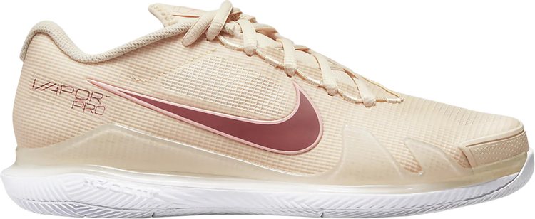 Бутсы Nike Wmns NikeCourt Air Zoom Vapor Pro 'Pearl White Bleached Coral', кремовый - фото