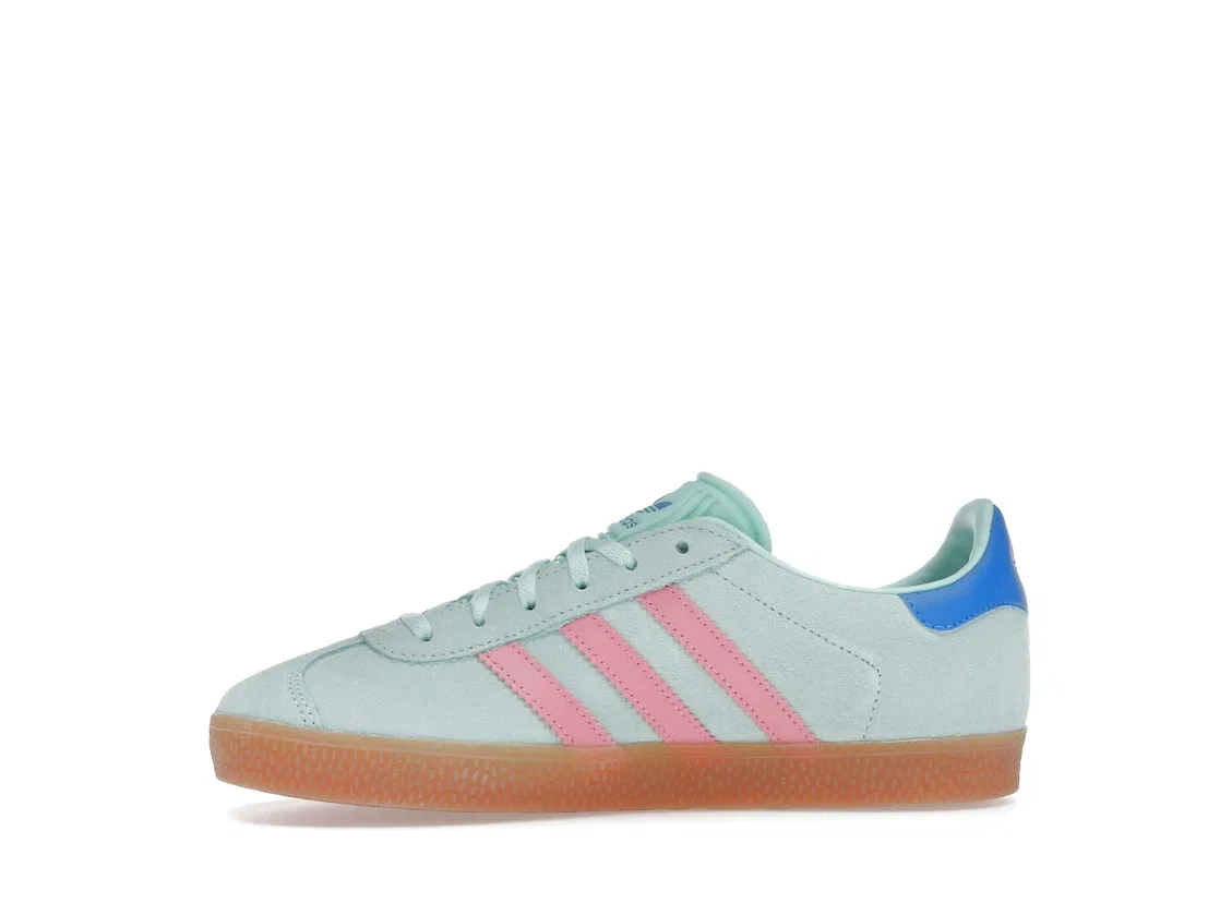 Детские кроссовки Lifestyle Adidas Gazelle, Clear Mint/Bliss Pink/Bright Blue — фото 3