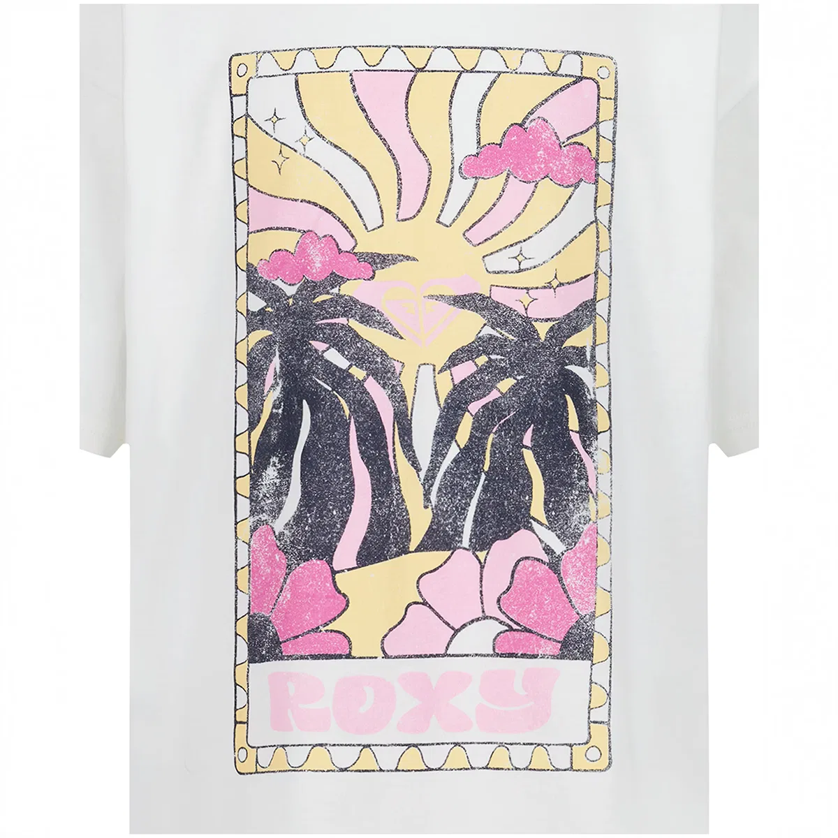 Детская футболка оверсайз с принтом Sun-Kissed Oversized T-Shirt Roxy, Egret — фото 3