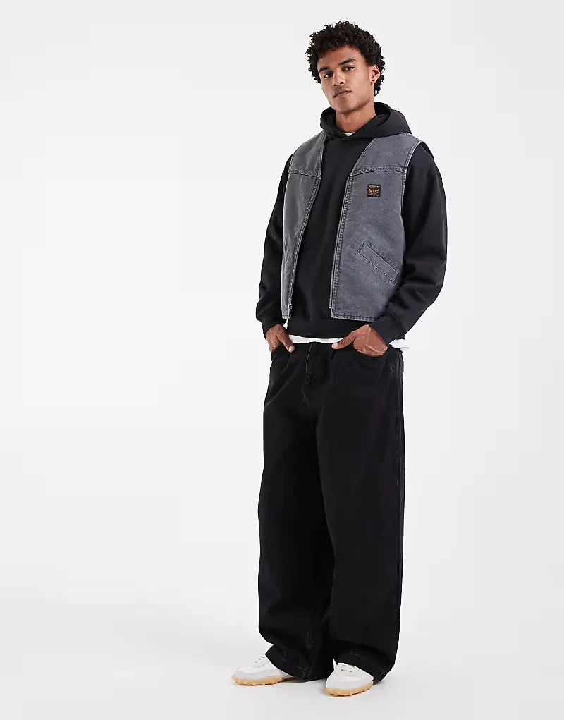 Жилет джинсовый Saratoga Wokwear Levi's, выстиранный черный — фото 2