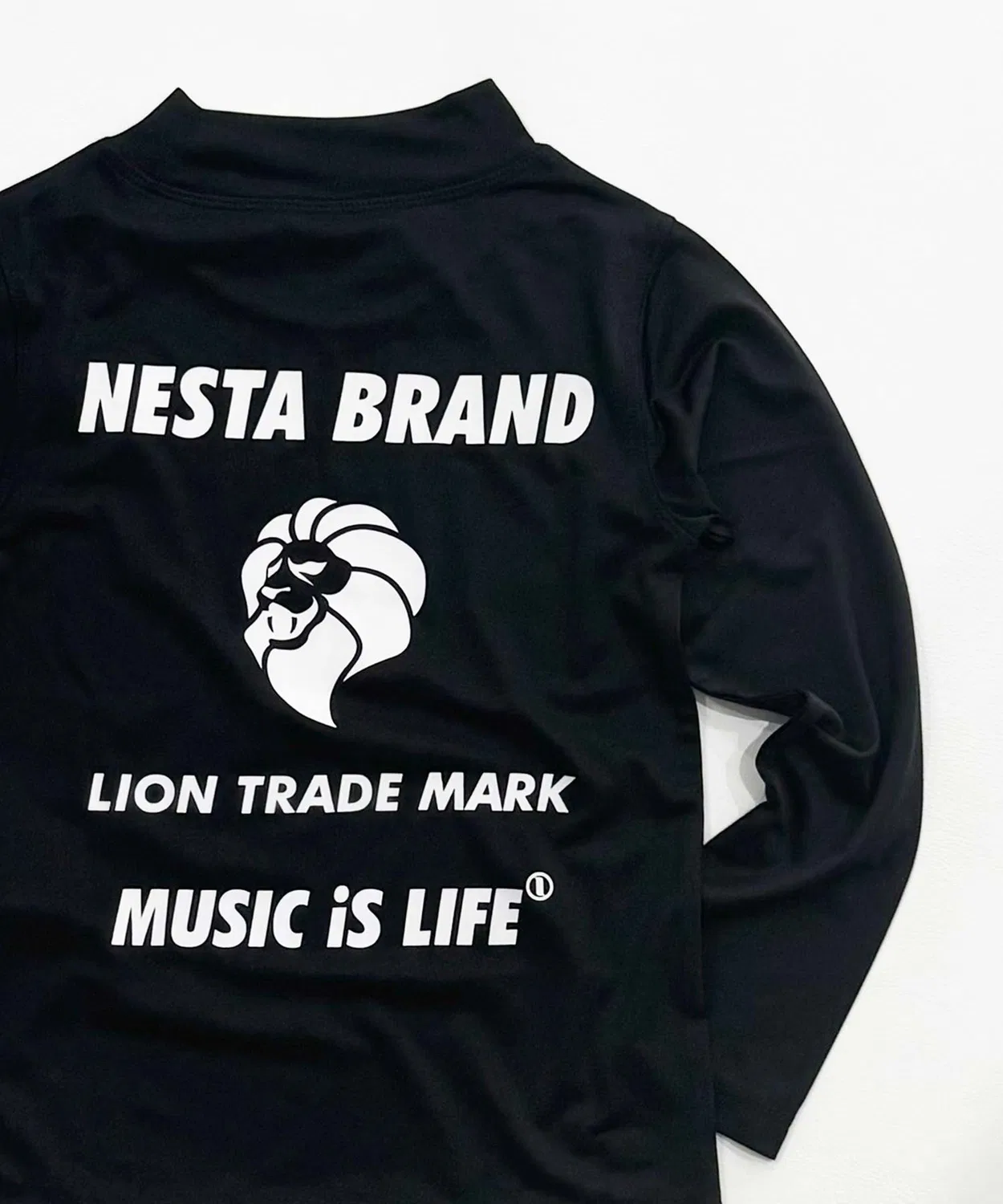 Детский лонгслив-рашгард с принтом NESTA BRAND, Black — фото 4