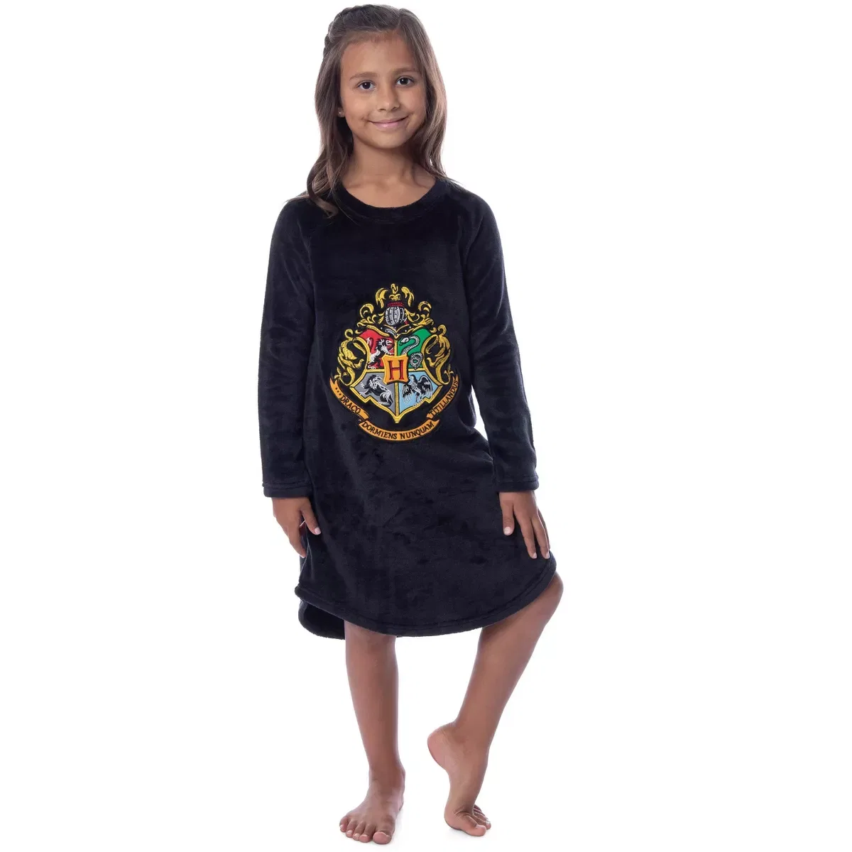 Детская пижама-ночнушка реглан с принтом Harry Potter Hogwarts Houses Crest Raglan Pajama Nightgown INTIMO, Hogwarts Crest