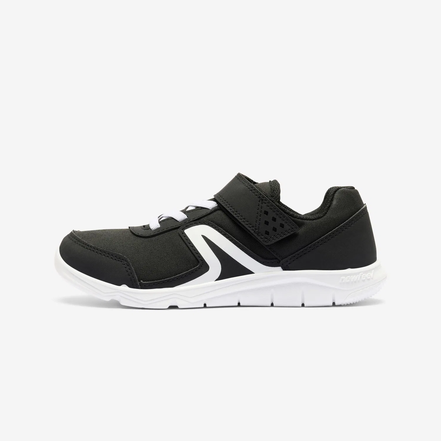 Детские кроссовки с липучкой PW100 Decathlon, Цвет: Rauchschwarz Ultraweiß