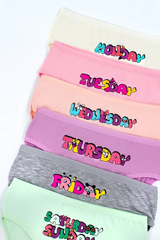 Детские трусы для девочек хлопковые 6 шт Cute Days Printed Öts, Color-3 — фото 2