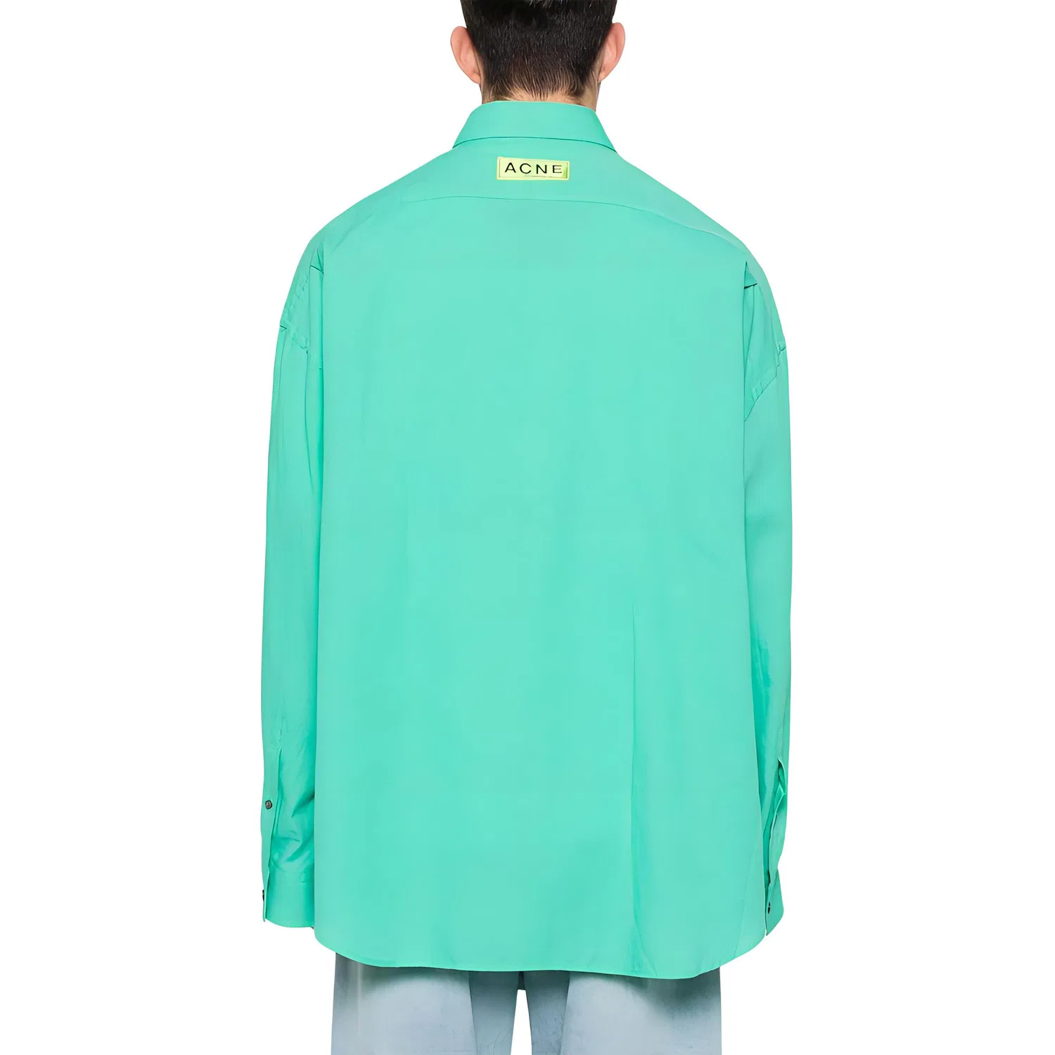 Мужская рубашка с длинным рукавом Acne Studios, Зеленый — фото 3
