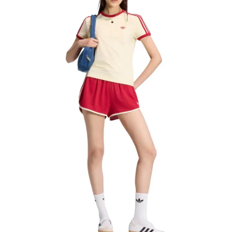 Женская футболка с круглым вырезом Adidas Originals, Beige — фото 3