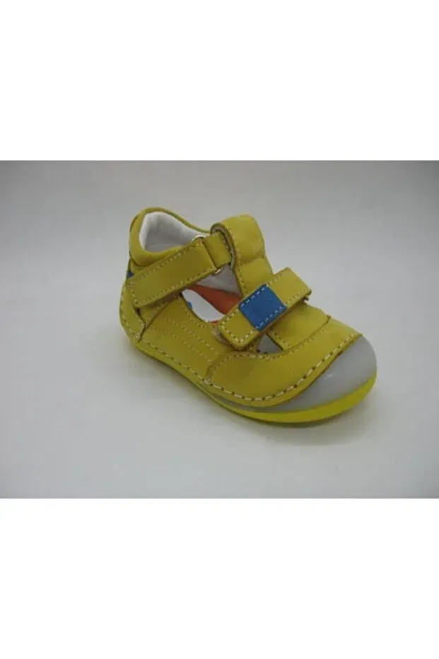 Детские туфли для девочек с принтом First step shoes Perlina, Yellow — фото 2