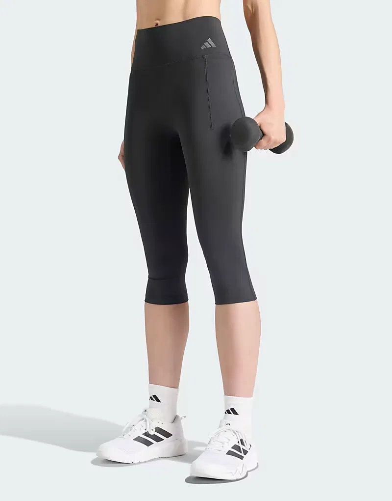 Леггинсы-капри Adidas Performance Optime Workout Contour, черный
