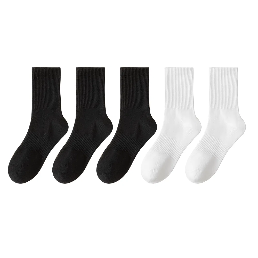 Детские носки-гольфы в наборе 5 пар MINISO, [5 Pack]3 Black+2 White