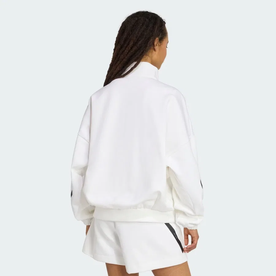 Женский свитшот с высоким воротником W Z.n.e. Tt adidas, XL, Белый — фото 2