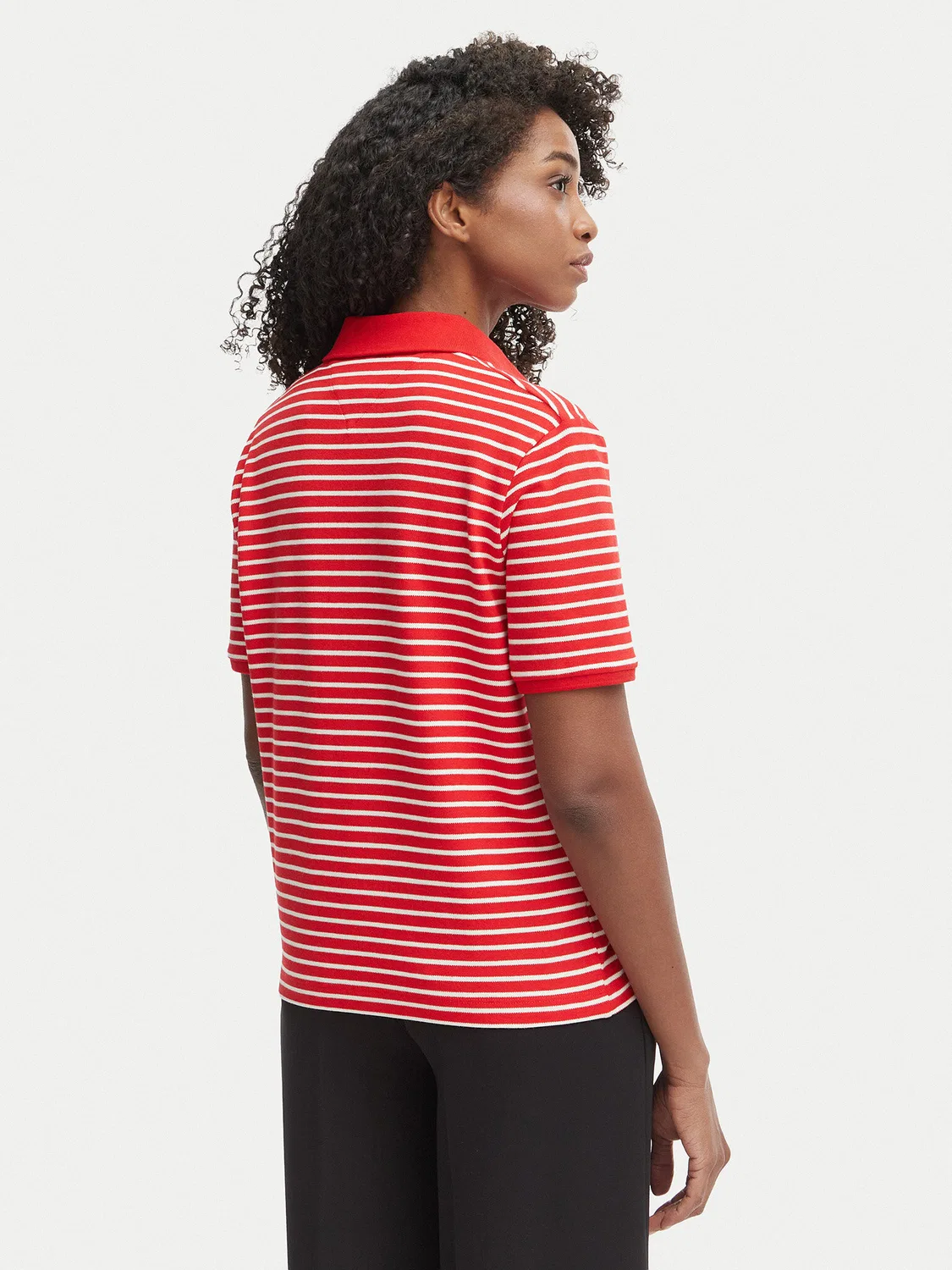 Женское поло свободного кроя Tommy Hilfiger, красный — фото 3