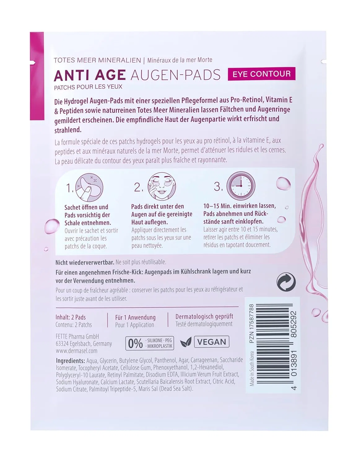 Патчи для глаз Anti-Age Dermasel, 1 пара — фото 2