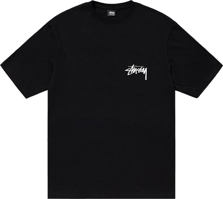 

Футболка Stussy Burning Stock Tee 'Black', черный