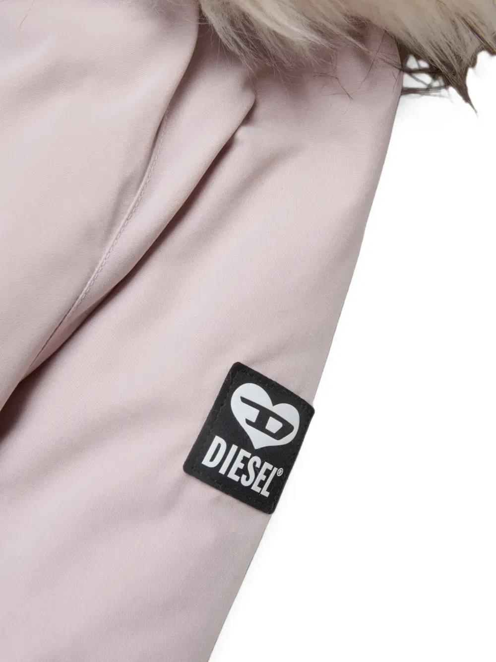 Куртка с капюшоном и отделкой из искусственного меха Diesel Kids, розовый — фото 4