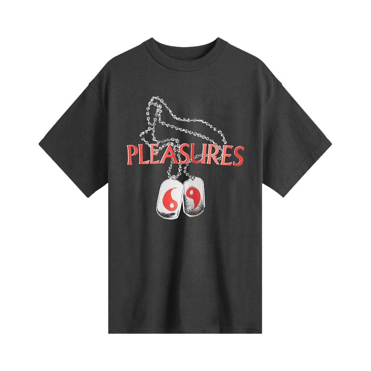 

Футболка Pleasures Dog Tags T-Shirt Black, черный