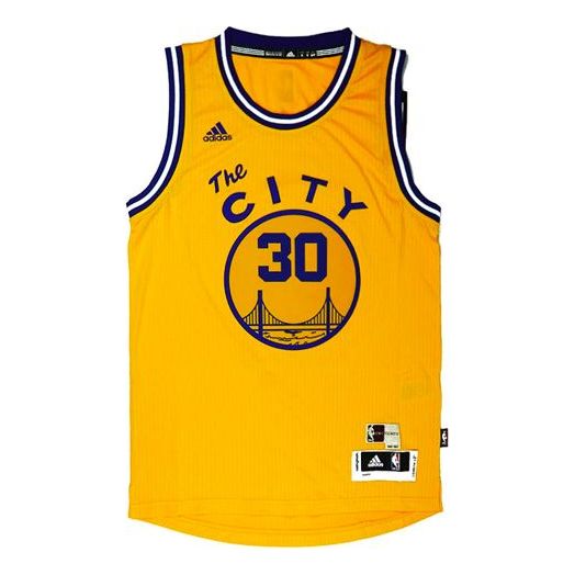 

Спортивная футболка nba stephen curry 30 city jersey golden state warriors jersey yellow Adidas, желтый