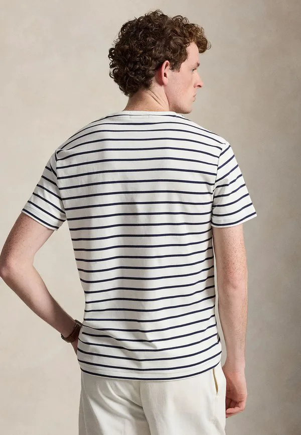 Футболка из мягкого хлопка приталенного кроя с принтом. Polo Ralph Lauren, White/Refined Navy — фото 2