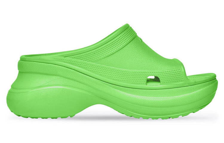 Женские сандалии Crocs х Balenciaga, зеленый — фото 2