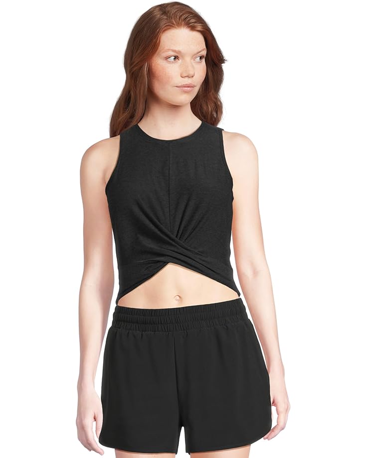 

Топ Beyond Yoga Featherweight Center Stage Cropped Tank, цвет Darkest Night