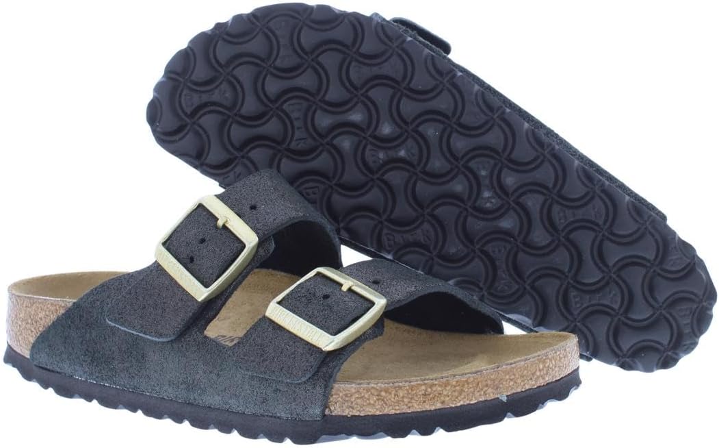 Сандалии Birkenstock Arizona с мягкой стелькой для взрослых унисекс, черный/угольный — фото 2