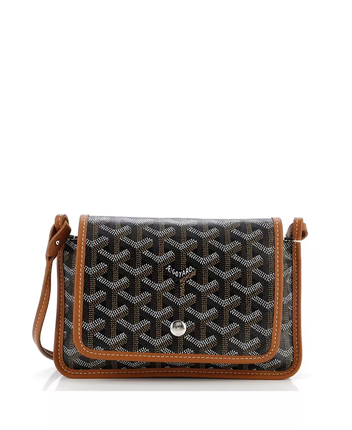 

Клатч-кошелек Plumet из лакированного полотна Pre-Owned Goyard, коричневый