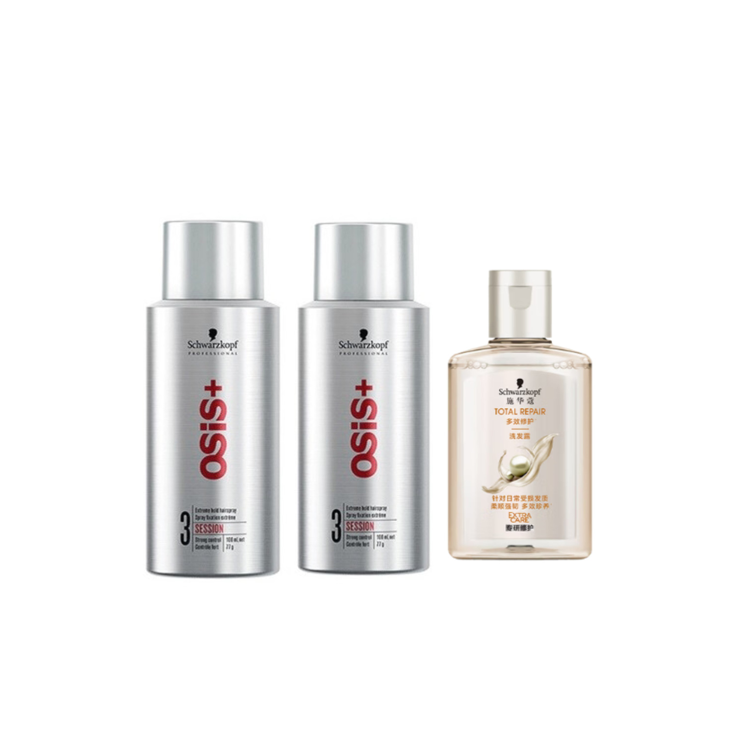 

SHIHUAKOU спрей для объема и укладки+универсальный восстанавливающий шампунь для ухода 100мл+60мл/300мл+60мл SCHWARZKOPF