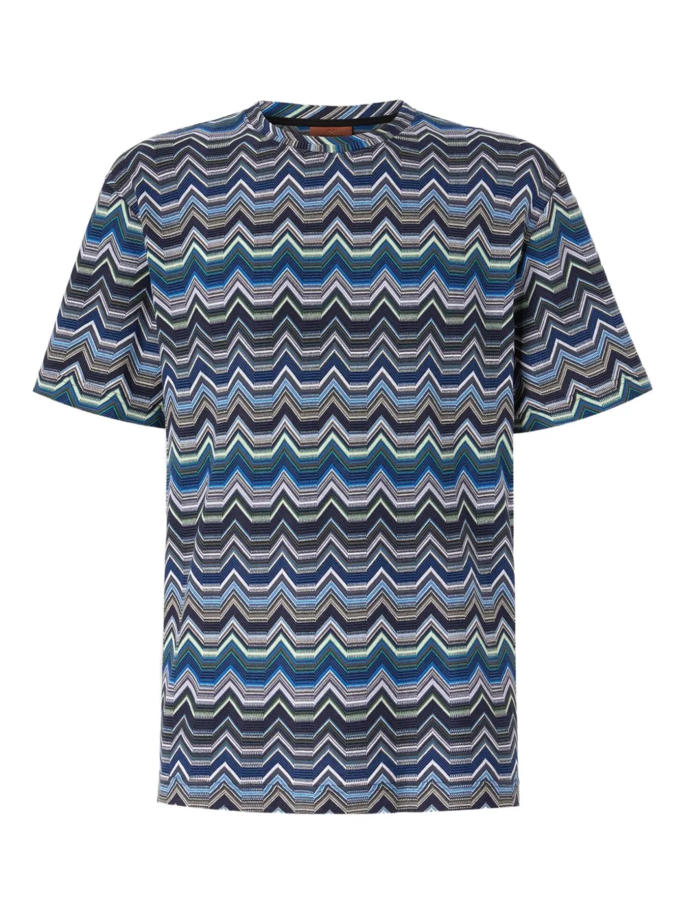

Футболка с короткими рукавами и шевронным узором Missoni, синий