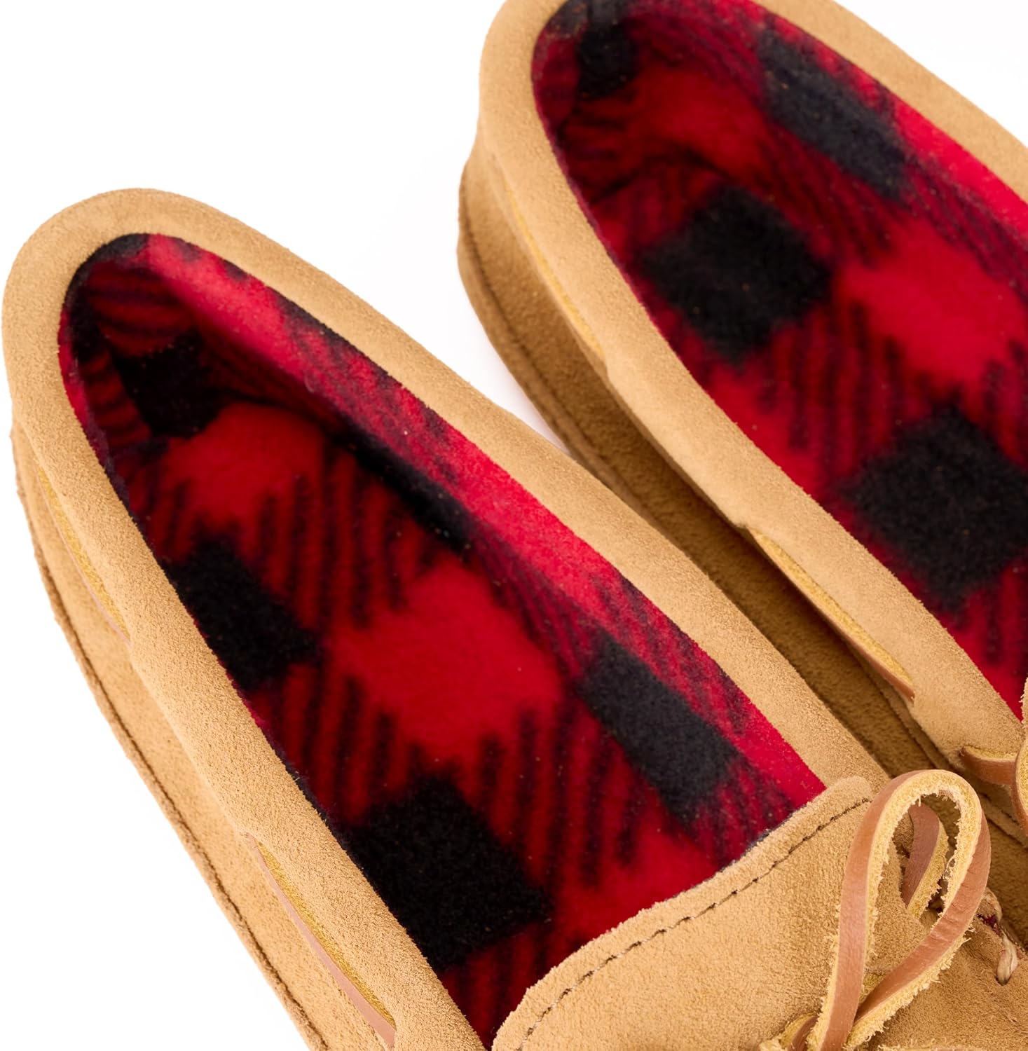 Мужские флисовые тапочки с двумя подошвами Minnetonka, Cinnamon — фото 4
