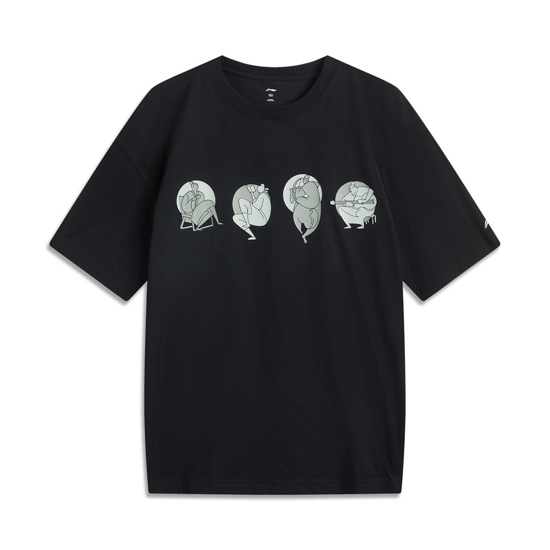 

LINING Футболка с коротким рукавом мужская black