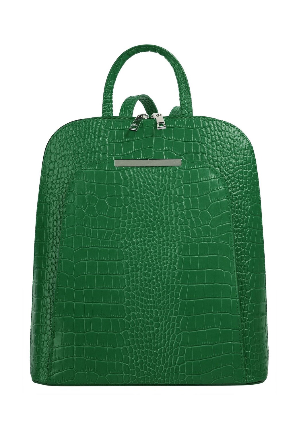 

Рюкзак из натуральной кожи, производство Италия Cluty, зеленый