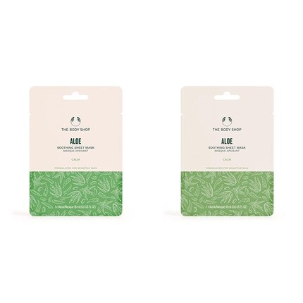 Тканевая маска The Body Shop — Успокаивающая с алоэ вера, успокаивающая чувствительную кожу, веганская, ,6 жидких унций
