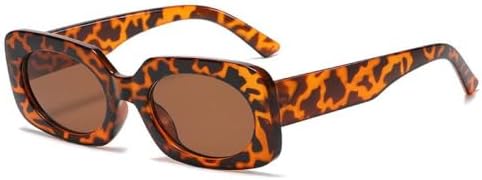 

Женские квадратные солнцезащитные очки, модные розовые солнцезащитные очки для мужчин, очки конфетных цветов, трендовые очки для женщин с защитой от УФ-излучения UV400 MTZJH, Leopard