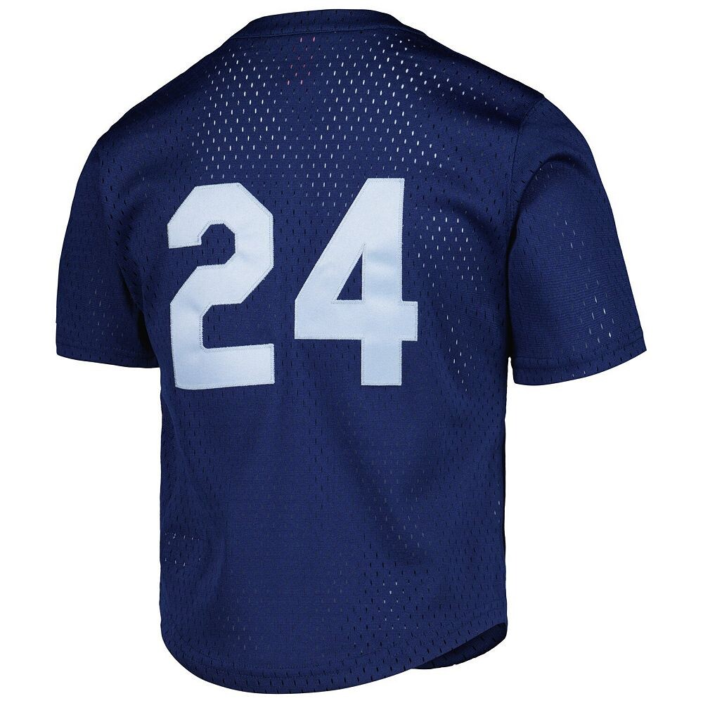 Сетчатая тренировочная майка Mitchell & Ness Ken Griffey Jr. Navy Seattle Mariners Cooperstown для дошкольников из коллекции Cooperstown, цвет Mns Navy — фото 4