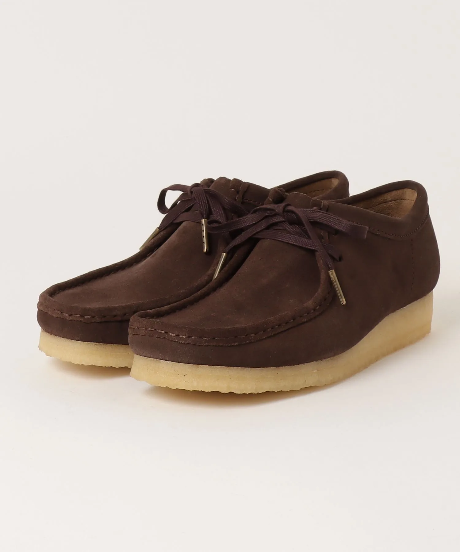 Мужские мокасины из замши Clarks Wallabee коричневые