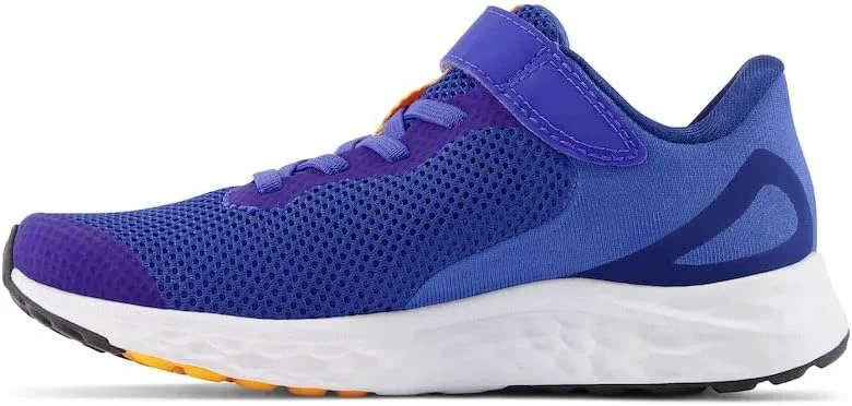 Кроссовки New Balance Unisex-Child Fresh Foam Arishi V4 с шнуровкой, синий/золотой/белый — фото 4