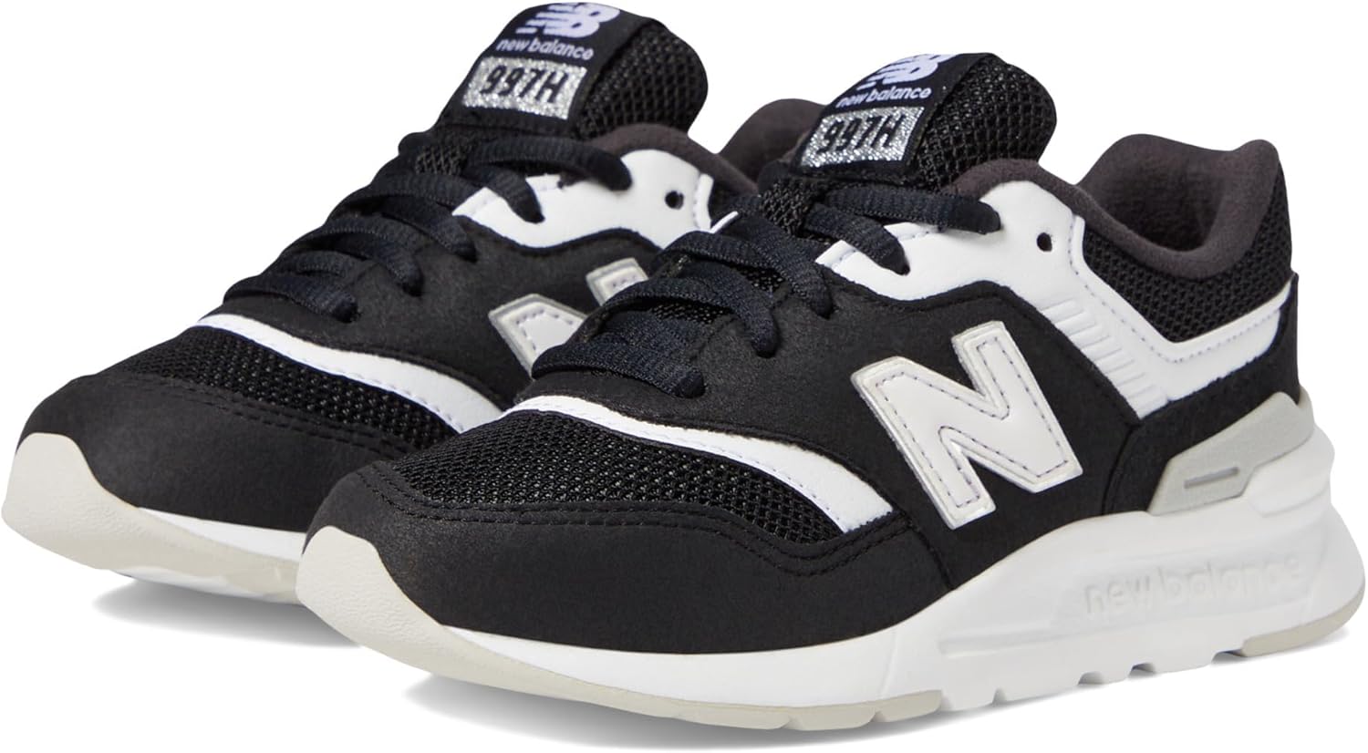 Детские кроссовки New Balance 997h V1 на шнуровке (унисекс), черный — фото 2