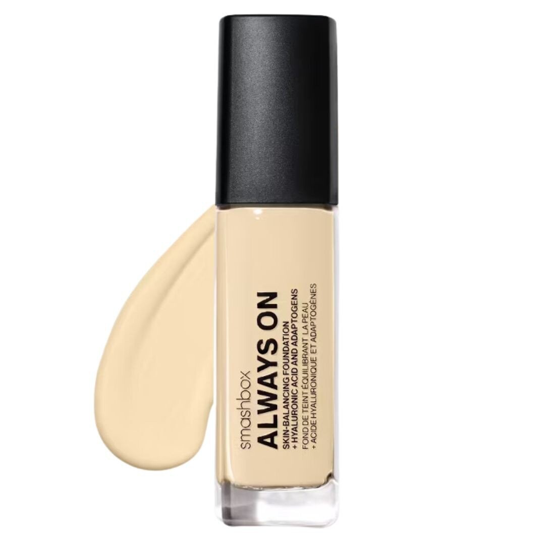 

Smashbox, Тональный крем для балансировки кожи Always On с гиалуроновой кислотой + адаптогенами, Тональный крем для лица, F10O, 30 мл