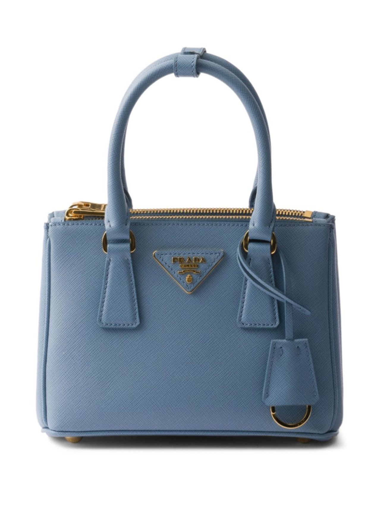

Prada мини-сумка Galleria из сафьяновой кожи, синий