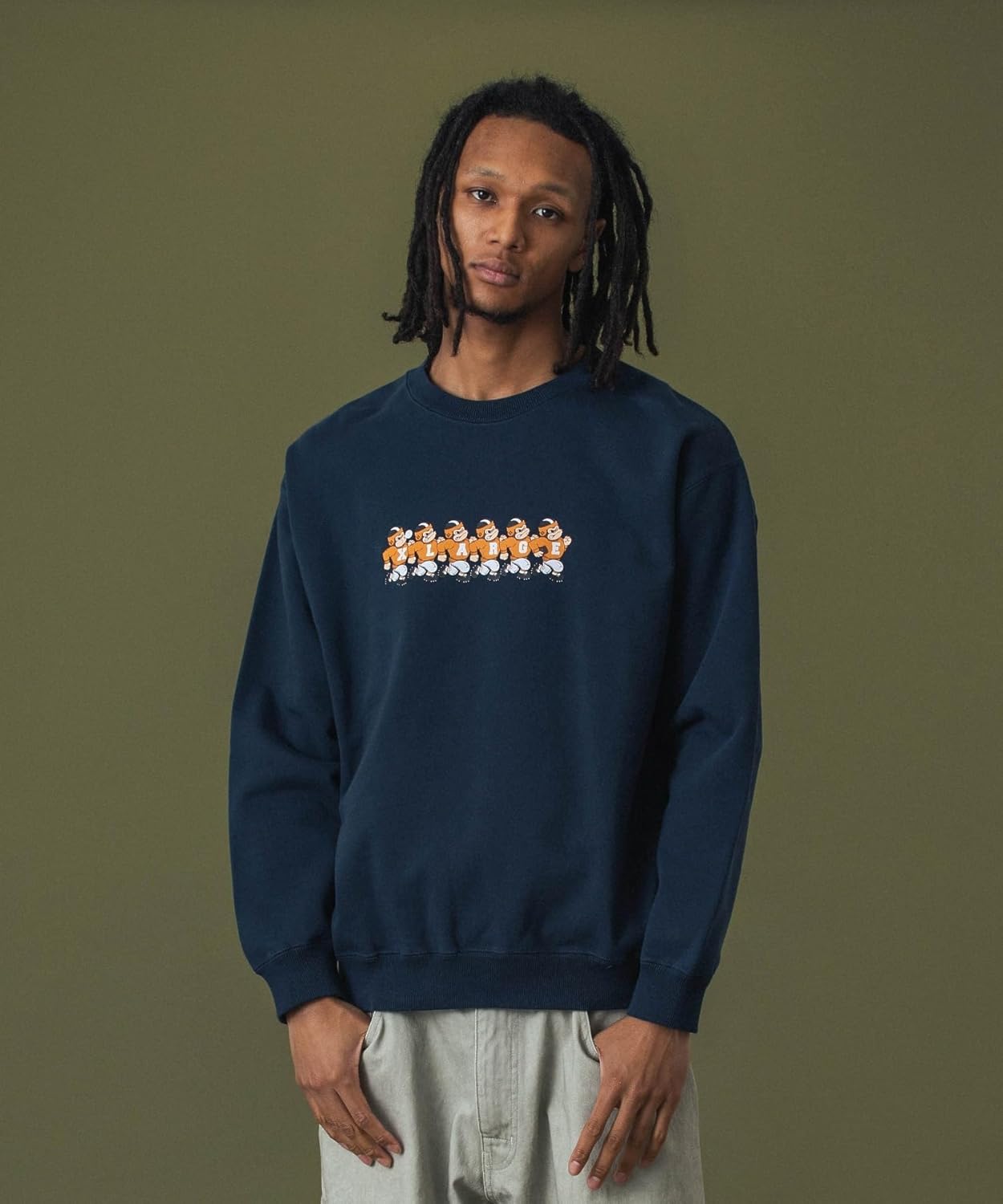 

Мужская футбольная толстовка с круглым вырезом, размер XL Xlarge, темно-синий