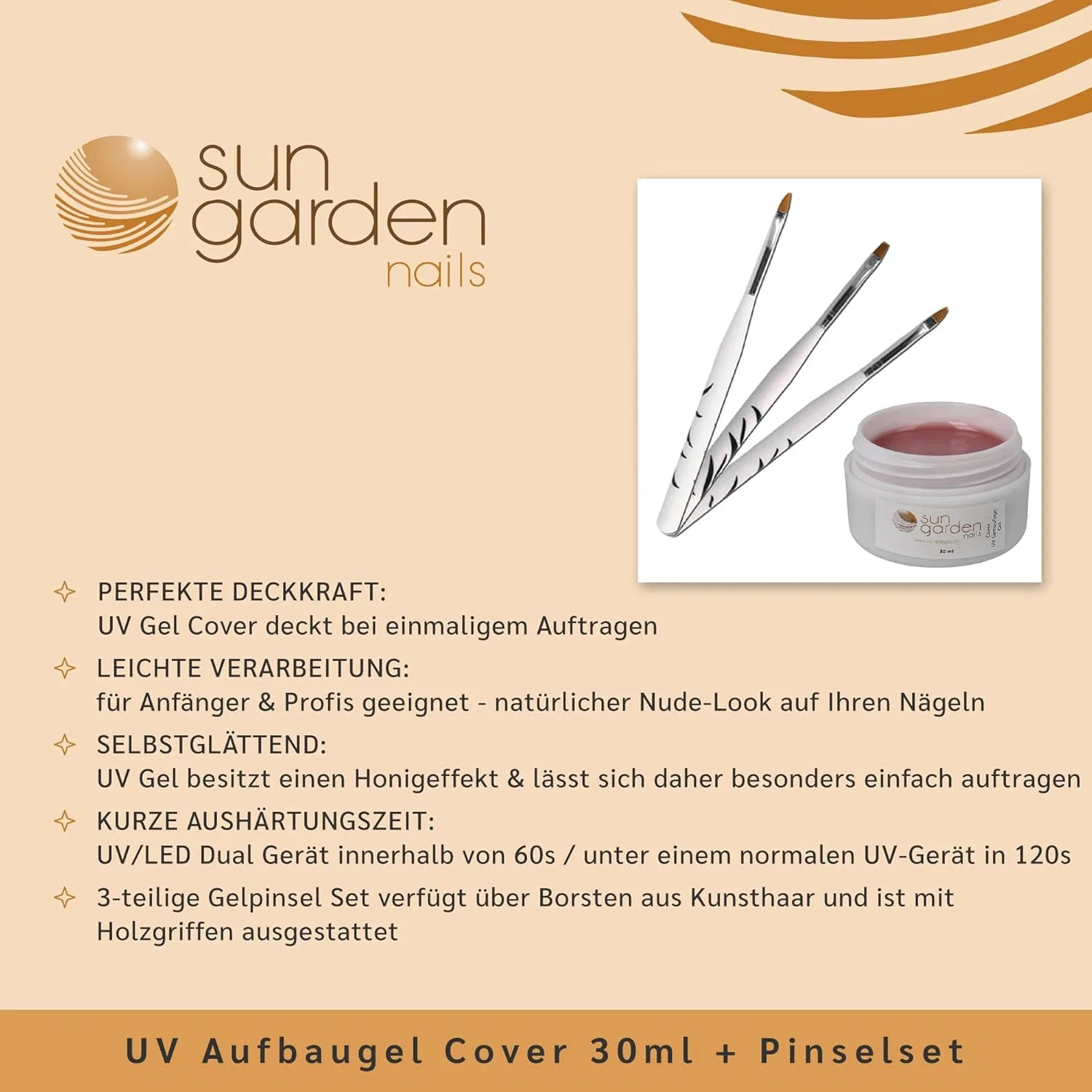 Камуфляжный УФ-гель для наращивания ногтей Sun Garden Nails — фото 3