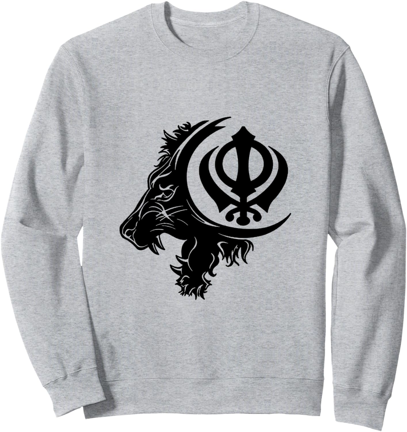 

Толстовка с символом льва сикхской канды Simply Sikh, серый