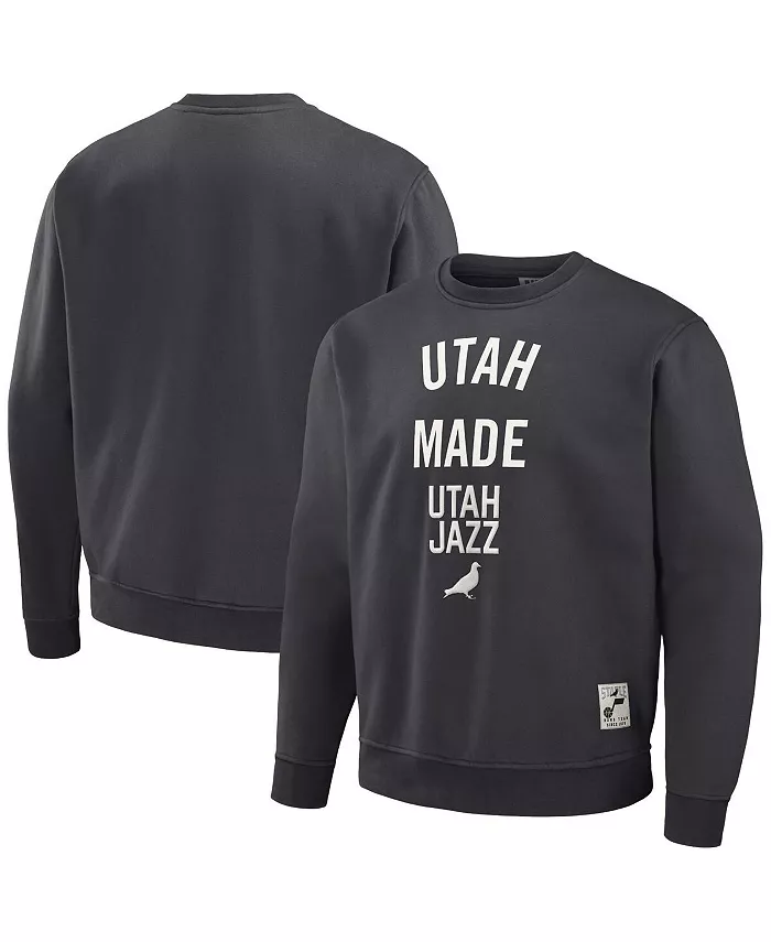 

Мужской плюшевый свитшот с капюшоном NBA x Anthracite Utah Jazz Staple