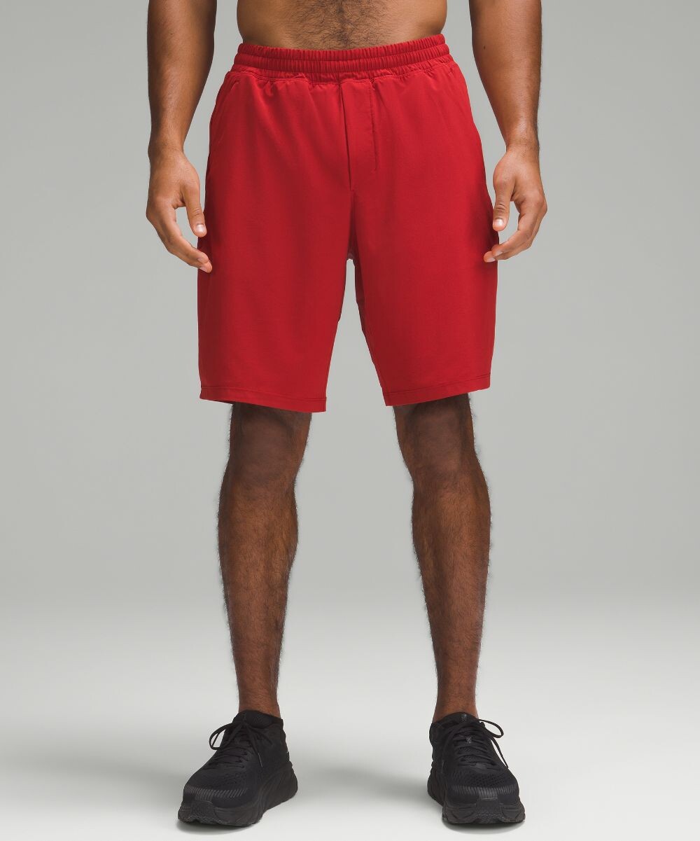 

Короткие шорты с подкладкой Pace Breaker Lululemon, красный