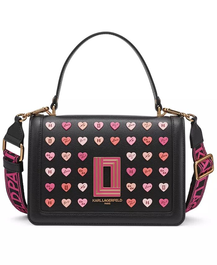 

Сумка-чехол Simone Small Leather Heart Pins Crossbody KARL LAGERFELD PARIS, мультиколор