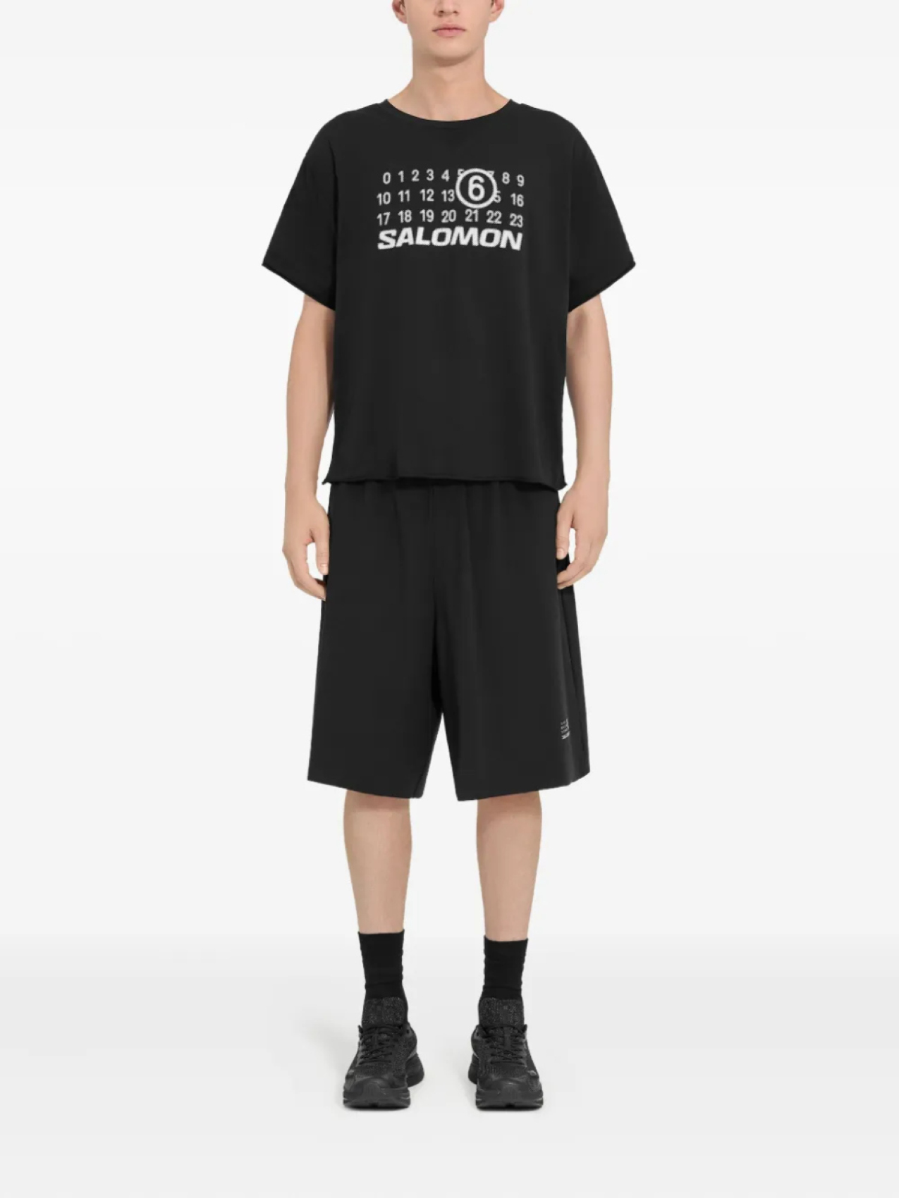 Футболка с логотипом из коллаборации с Salomon MM6 Maison Margiela X Salomon, черный — фото 2