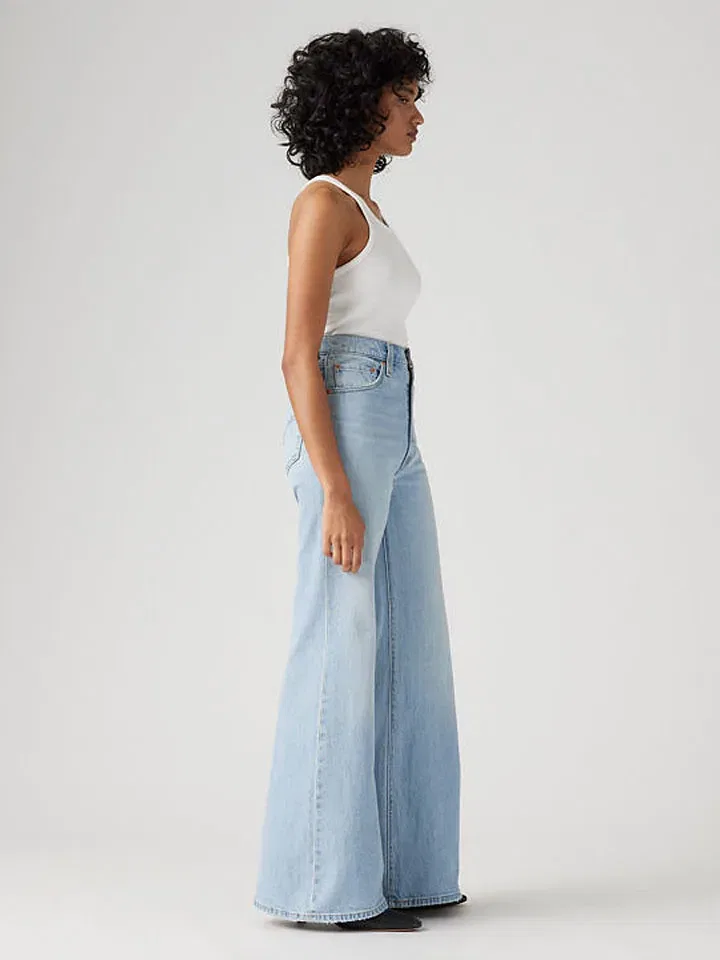 Женские джинсы клеш Ribcage Levi's, Light Blue — фото 3