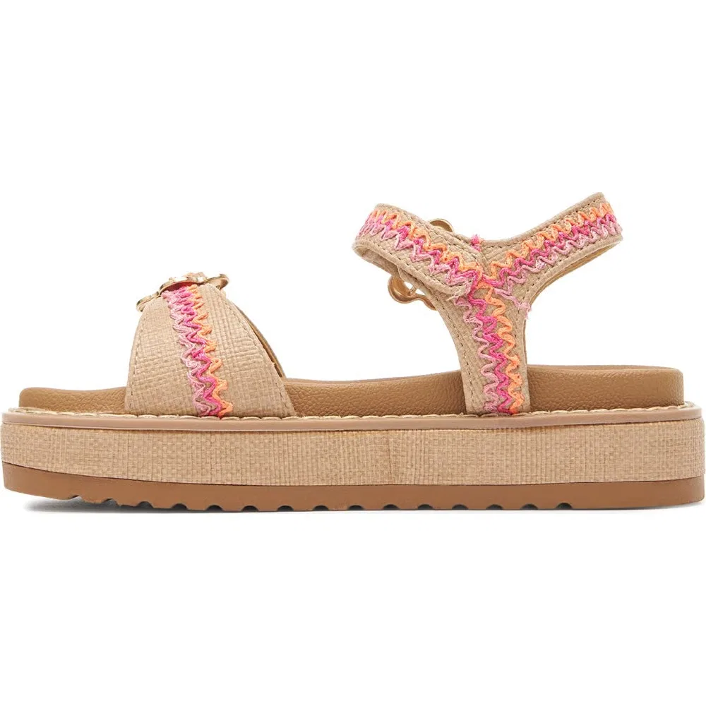 Детские сандалии на платформе J-Ebony Steve Madden, Natural Multi — фото 3